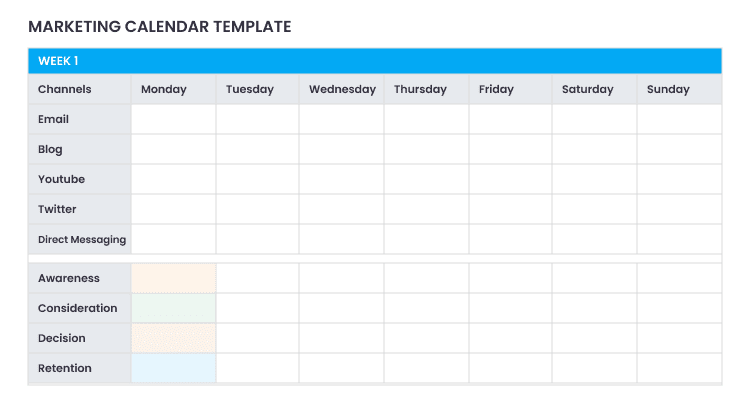  Marketing Calendar Template