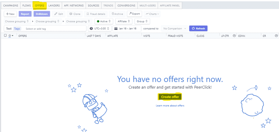 PeerClick: create an offer